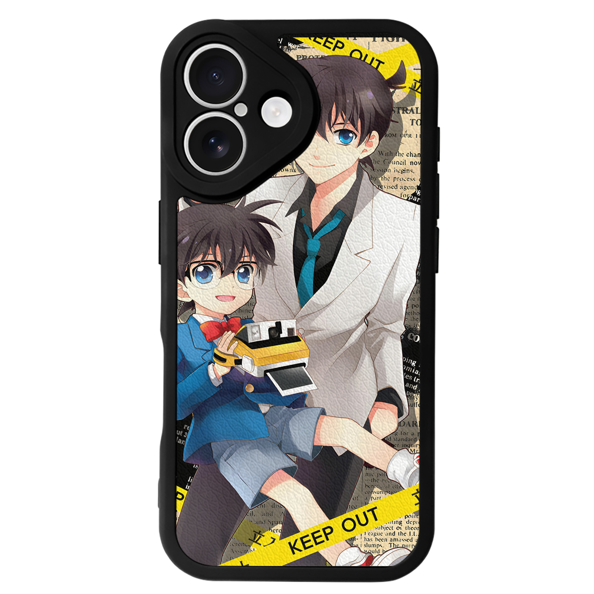 （画像用） 名探偵コナン Detective Conan 【iPhone 16シリーズ対応】シリコンスマホケース（レザー調） 材質：シリコン